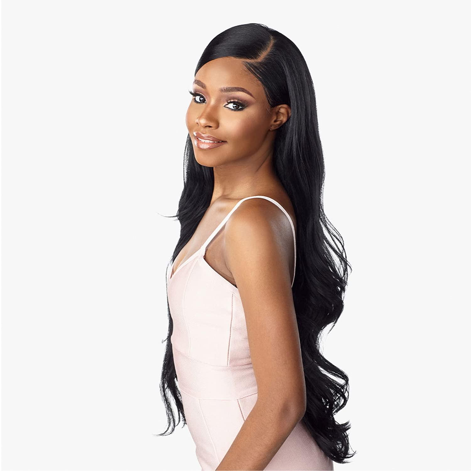 imageSensationnel What Lace 13X6 Wigs Emery Lacefrontal Hand Tied Glueless Synthetic With Natural Density Preplucked Hairline 1 JETBLACK1 JETBLACK