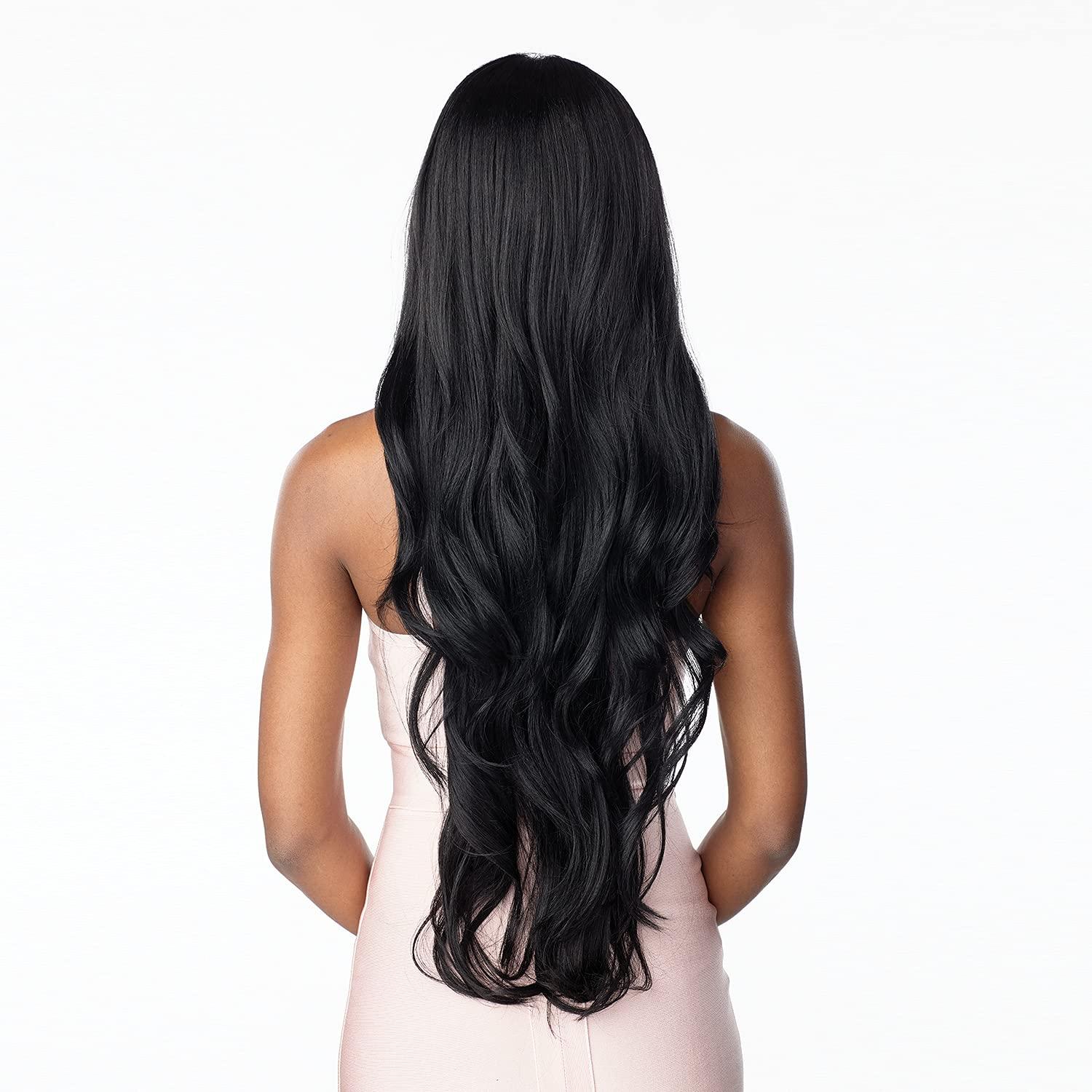 imageSensationnel What Lace 13X6 Wigs Emery Lacefrontal Hand Tied Glueless Synthetic With Natural Density Preplucked Hairline 1 JETBLACK1 JETBLACK
