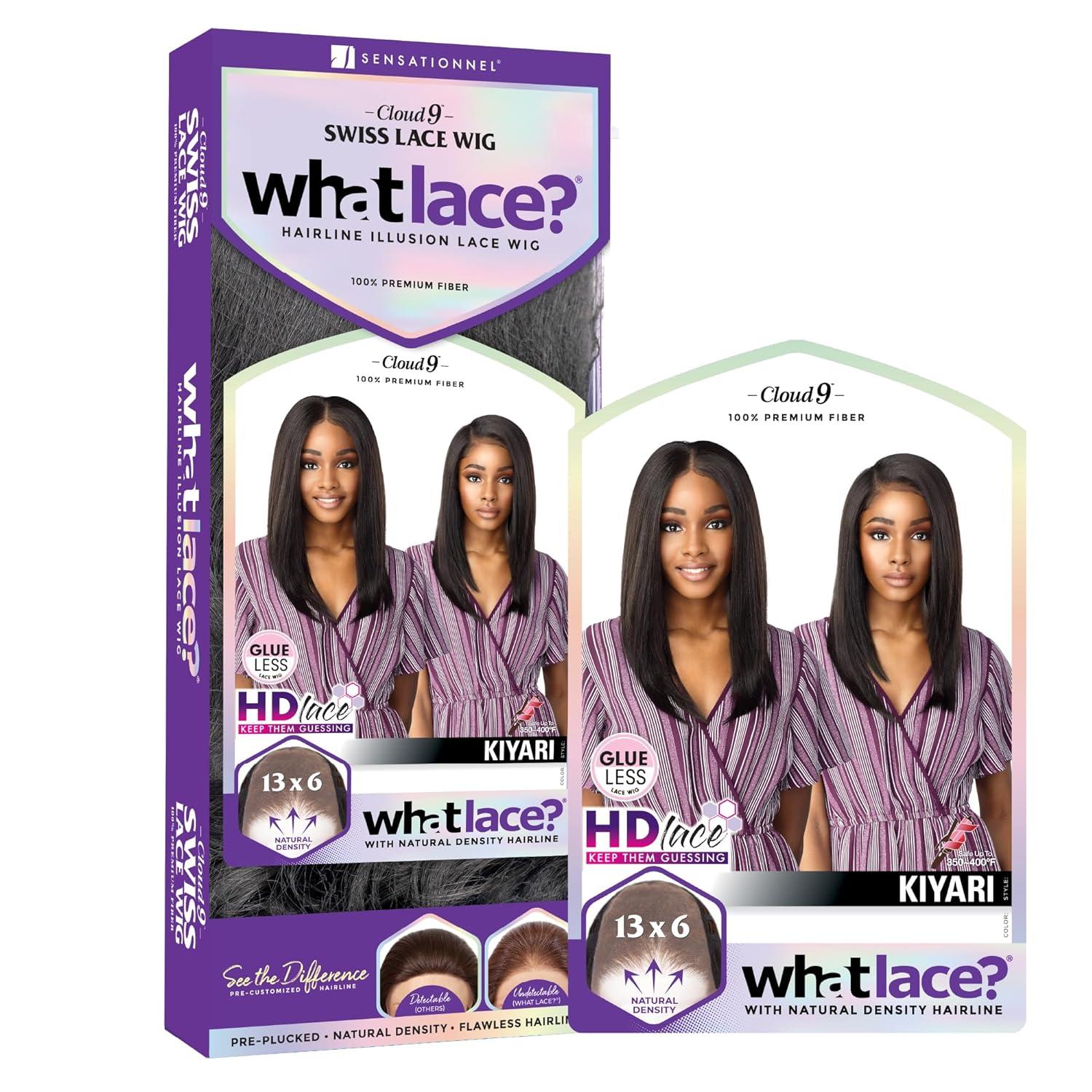 imageSensationnel What Lace 13X6 Wigs Kiyari Lacefrontal Hand Tied Glueless Synthetic With Natural Density Preplucked Hairline T1BCOPPERREDT2COPPER