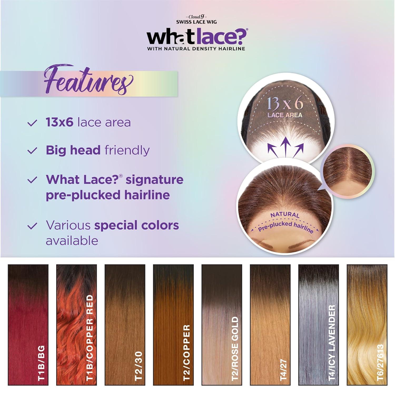 imageSensationnel What Lace 13X6 Wigs Kiyari Lacefrontal Hand Tied Glueless Synthetic With Natural Density Preplucked Hairline T1BCOPPERREDT2COPPER