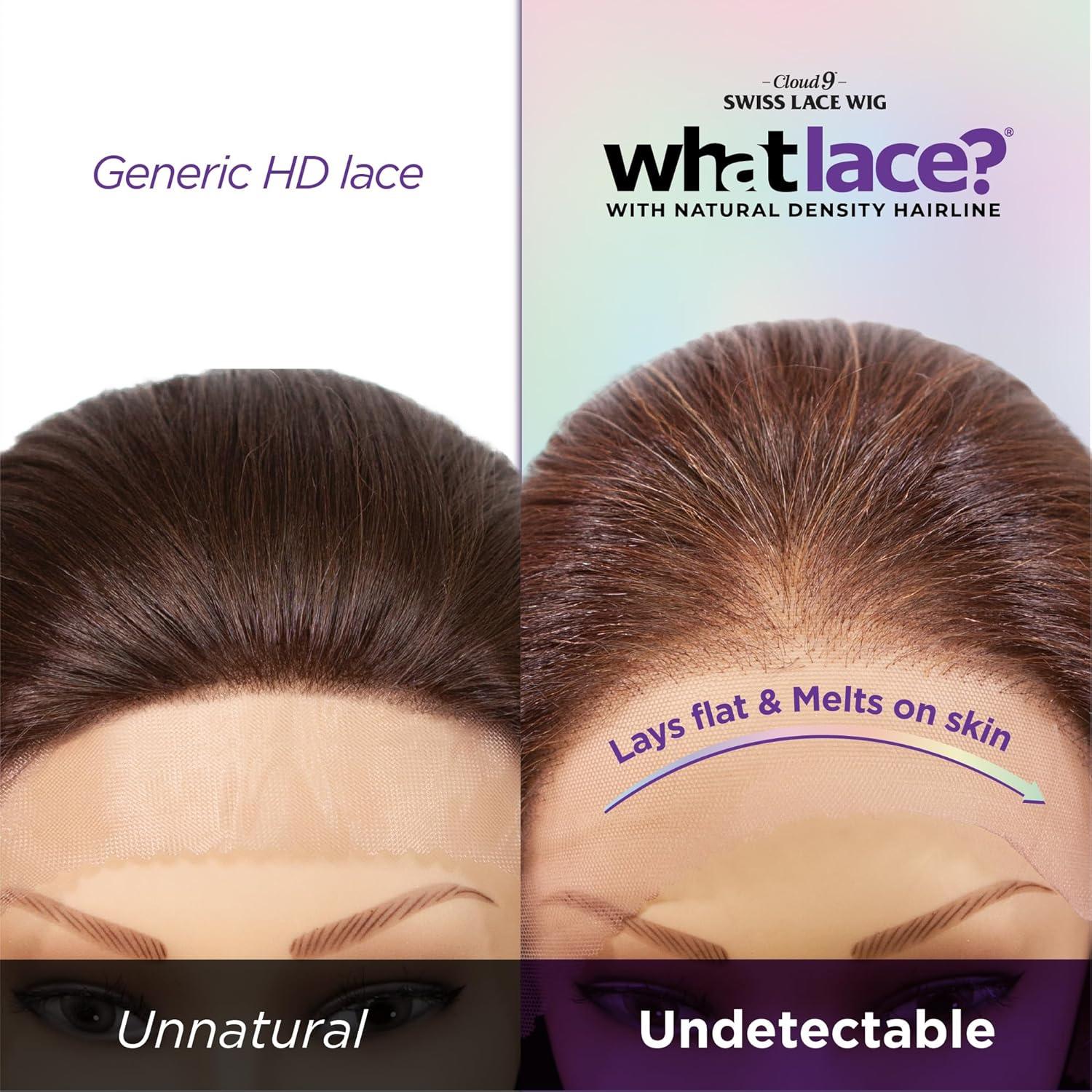 imageSensationnel What Lace 13X6 Wigs Latisha Lacefrontal Hand Tied Glueless Synthetic With Natural Density Preplucked Hairline Off Black 1BJet Black 1