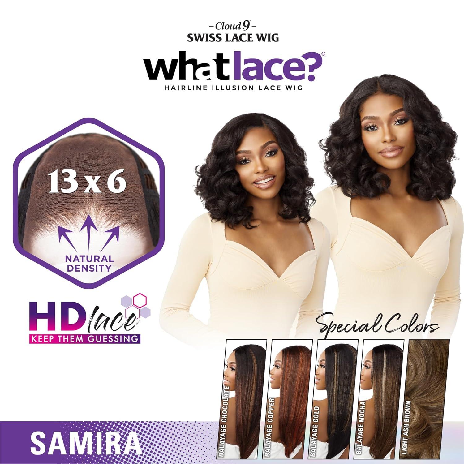 imageSensationnel What Lace 13X6 Wigs Samira Lacefrontal Hand Tied Glueless Synthetic With Natural Density Preplucked Hairline 1 JETBLACKBALAYAGECOPPER