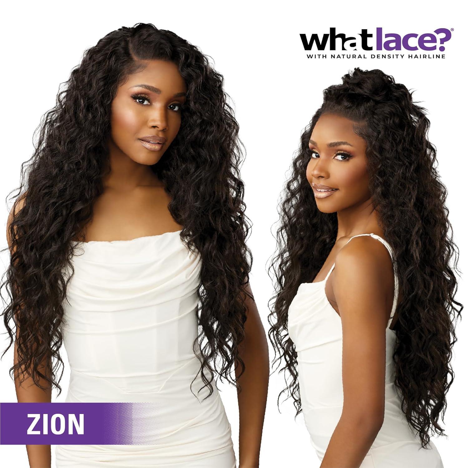 imageSensationnel What Lace 13X6 Wigs Zion Lacefrontal Hand Tied Glueless Synthetic with Natural Density Pretweezed Hairline 1 JETBLACK2 DARKBROWN
