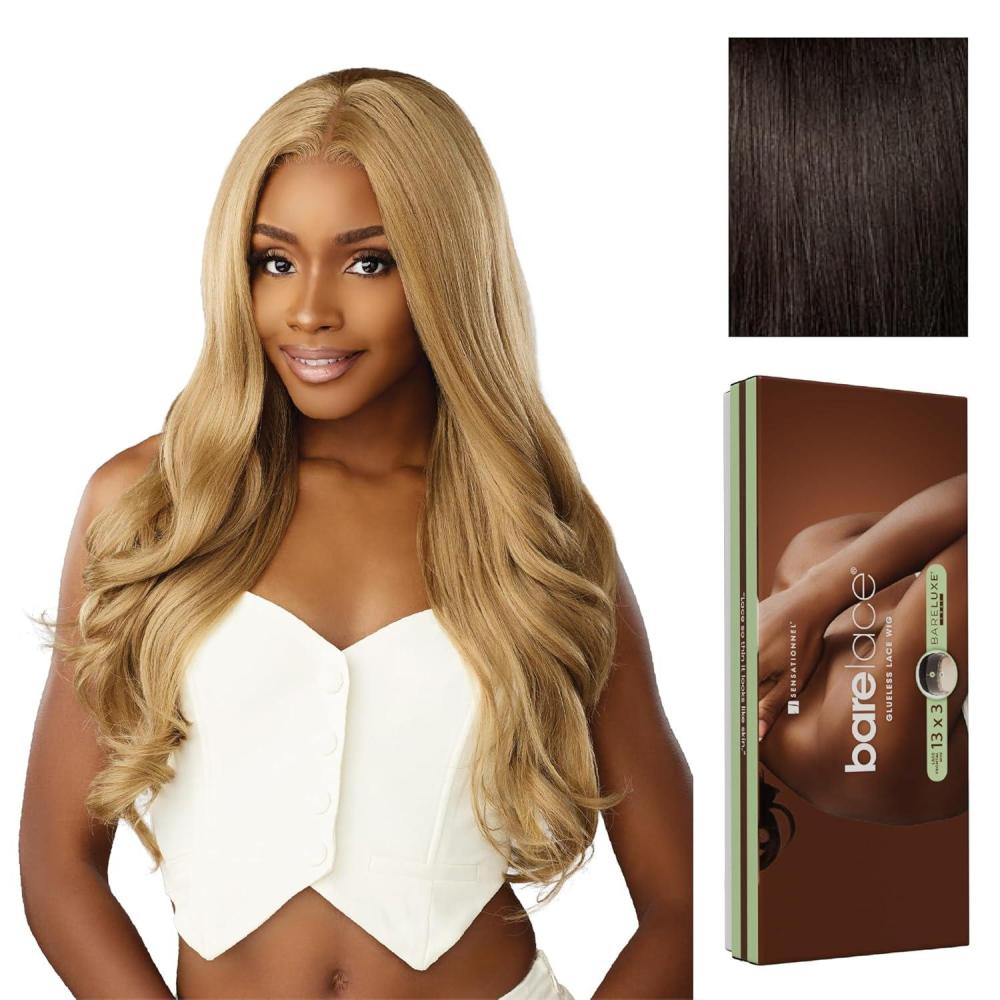 imageSensationnel Bare Lace 13X3 Lacewig Unit 2 Lacefrontal Glueless Synthetic 180 Degree Preplucked Hairline 1 JETBLACK2 DARKBROWN