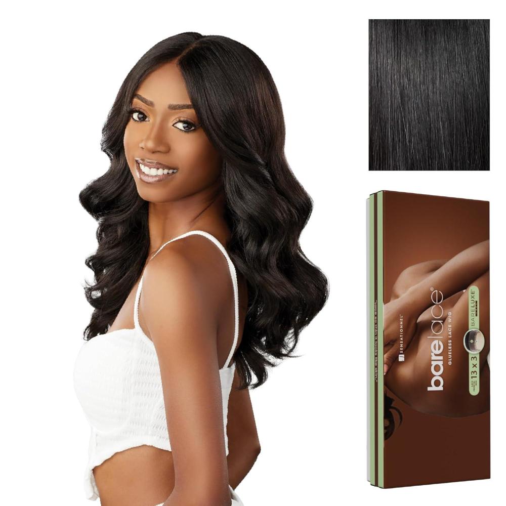 imageSensationnel Bare Lace 13X3 Lacewig Unit 3 Lacefrontal Glueless Synthetic 180 Degree Preplucked Hairline 1 JETBLACK1 JETBLACK