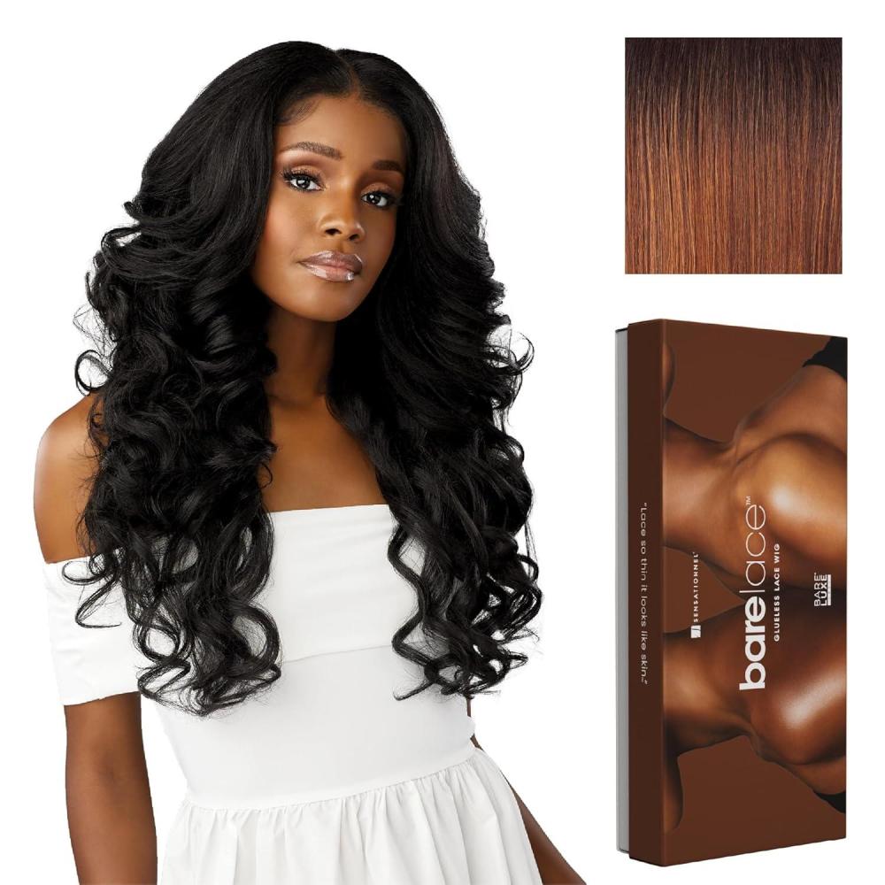 imageSensationnel Bare Lace 13X6 Wigs Unit 15 Lacefrontal Glueless Synthetic 180 Degree Preplucked Hairline 1 JETBLACKFLAMBOYAGEAUBURN