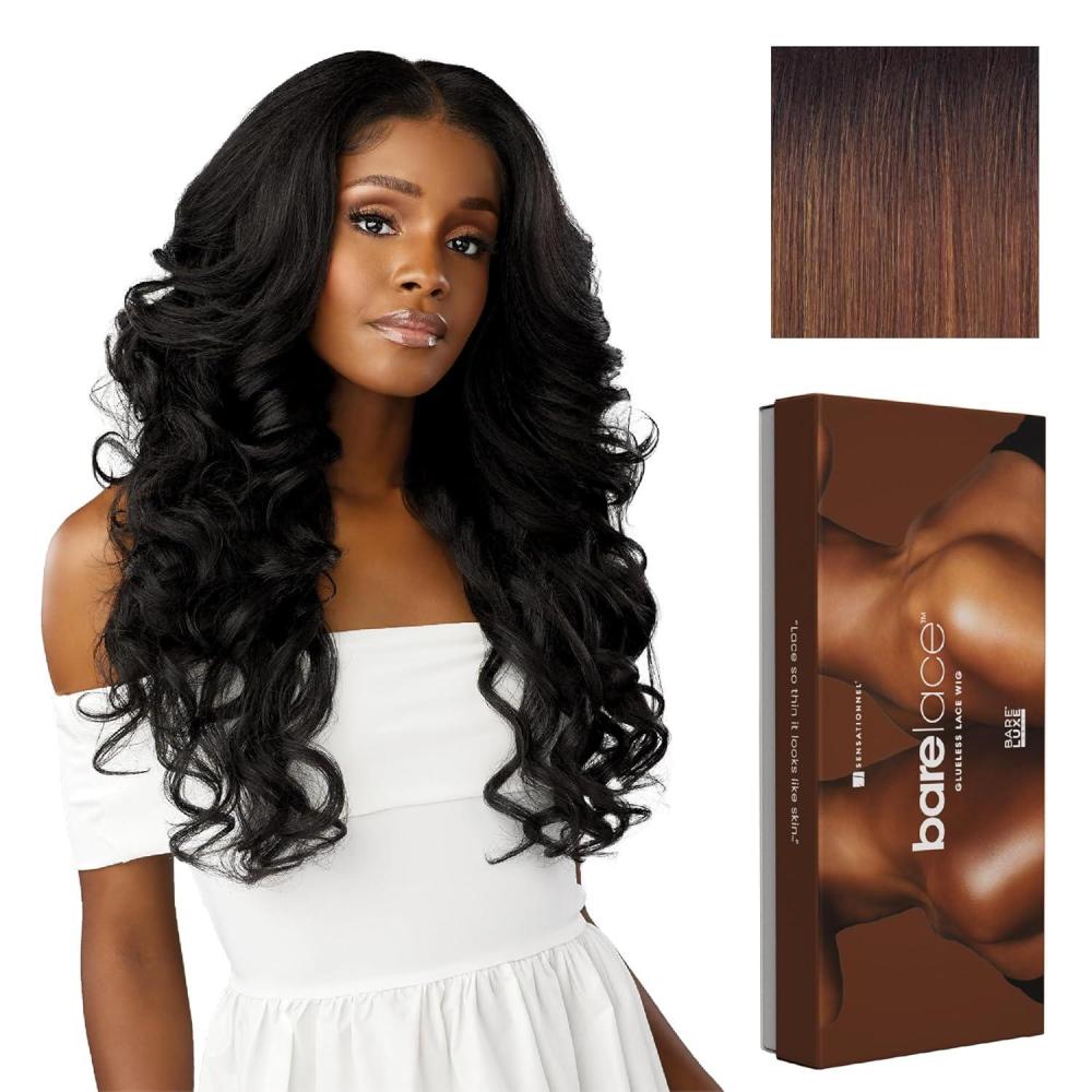 imageSensationnel Bare Lace 13X6 Wigs Unit 15 Lacefrontal Glueless Synthetic 180 Degree Preplucked Hairline 1 JETBLACKFLAMBOYAGECHOCOLATE