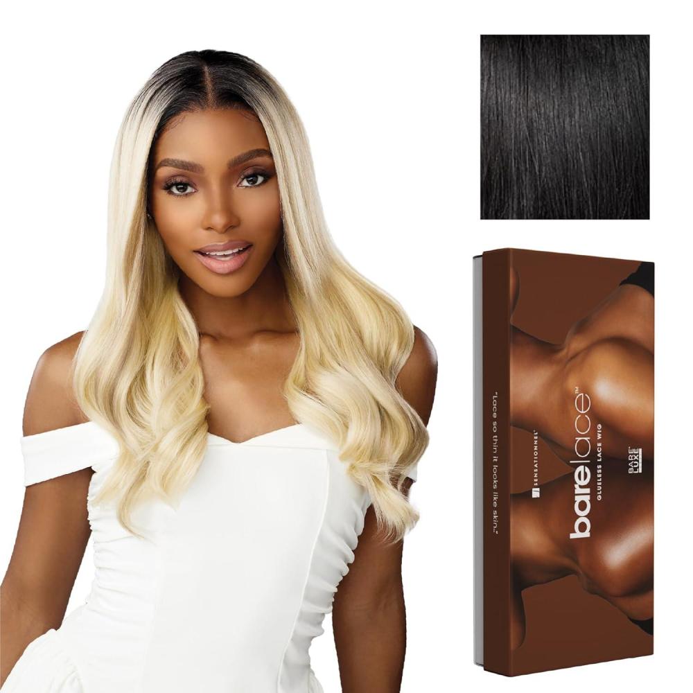 imageSensationnel Bare Lace 13X6 Wigs Unit 16 Lacefrontal Glueless Synthetic 180 Degree Preplucked Hairline 1 JETBLACK1 JETBLACK