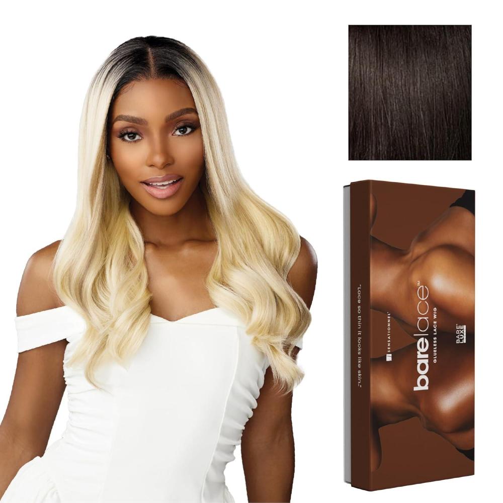 imageSensationnel Bare Lace 13X6 Wigs Unit 16 Lacefrontal Glueless Synthetic 180 Degree Preplucked Hairline 1 JETBLACK2 DARKBROWN