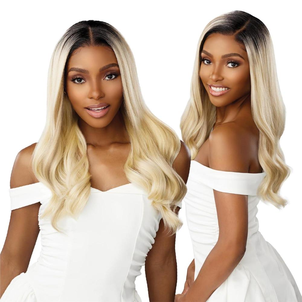 imageSensationnel Bare Lace 13X6 Wigs Unit 16 Lacefrontal Glueless Synthetic 180 Degree Preplucked Hairline 1 JETBLACKBALAYAGEBUTTERYBLONDE