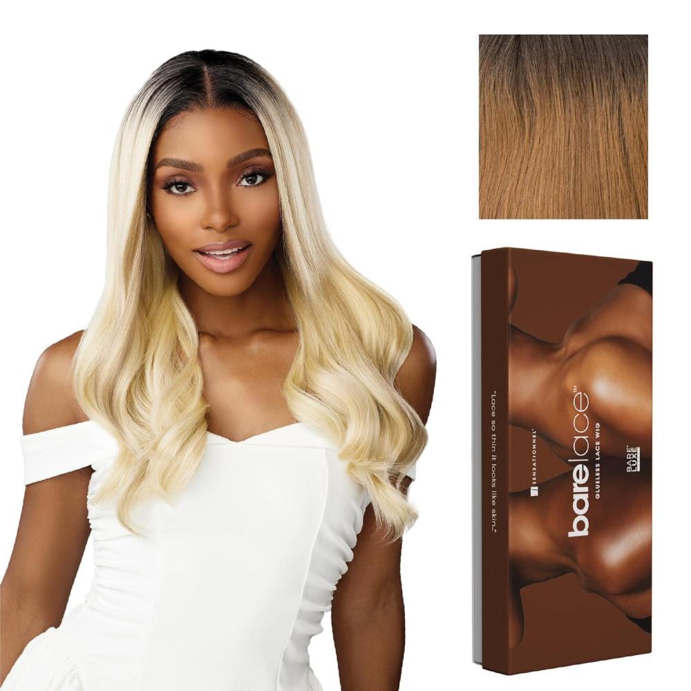 imageSensationnel Bare Lace 13X6 Wigs Unit 16 Lacefrontal Glueless Synthetic 180 Degree Preplucked Hairline 1 JETBLACKBALAYAGEMACCHIATO