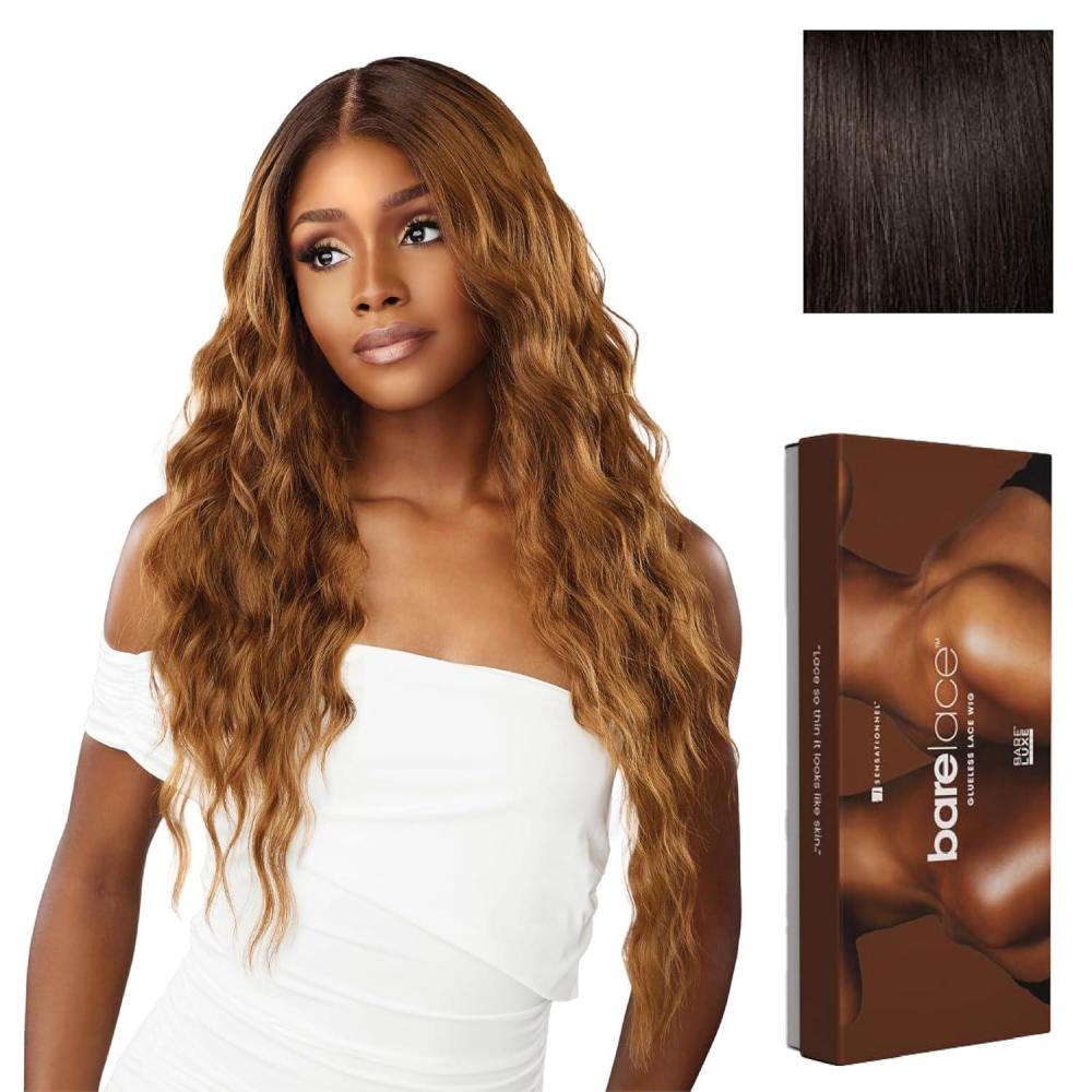 imageSensationnel Bare Lace 13X6 Wigs Unit 17 Lacefrontal Glueless Synthetic 180 Degree Preplucked Hairline 1 JETBLACK2 DARKBROWN