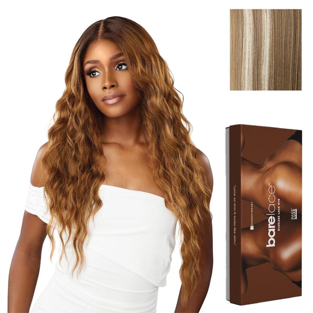 imageSensationnel Bare Lace 13X6 Wigs Unit 17 Lacefrontal Glueless Synthetic 180 Degree Preplucked Hairline 1 JETBLACKBALAYAGEASHBLONDE