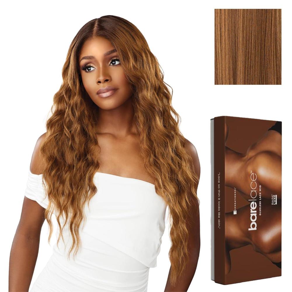 imageSensationnel Bare Lace 13X6 Wigs Unit 17 Lacefrontal Glueless Synthetic 180 Degree Preplucked Hairline 1 JETBLACKBALAYAGEMACCHIATO