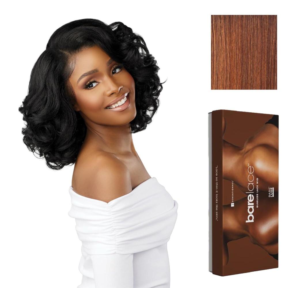 imageSensationnel Bare Lace 13X6 Wigs Unit 19 Lacefrontal Glueless Synthetic 180 Degree Preplucked Hairline 1 JETBLACKFLAMBOYAGEAUBURN