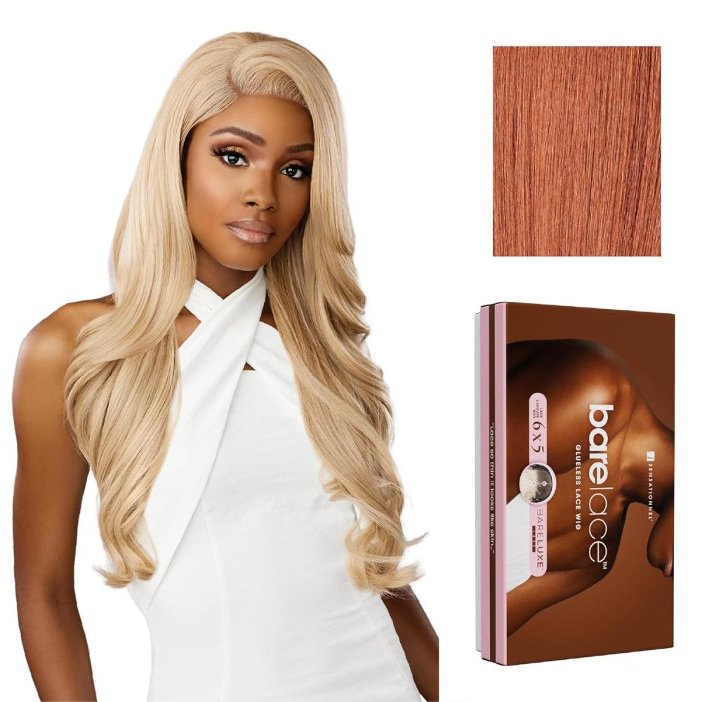 imageSensationnel Bare Lace 6X5 Lacewig Unit 1 Lacefrontal Glueless Synthetic 180 Degree Preplucked Hairline 1 JETBLACKCHOCOLATECOPPER
