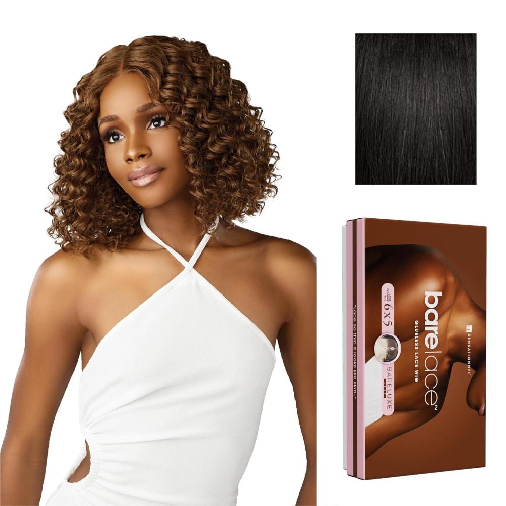 imageSensationnel Bare Lace 6X5 Lacewig Unit 2 Lacefrontal Glueless Synthetic 180 Degree Preplucked Hairline 1 JETBLACK1B OFFBLACK