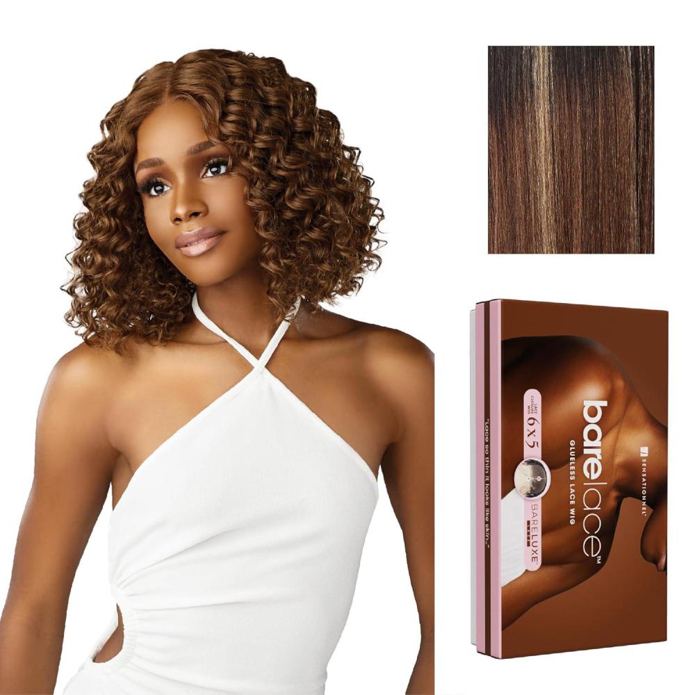 imageSensationnel Bare Lace 6X5 Lacewig Unit 2 Lacefrontal Glueless Synthetic 180 Degree Preplucked Hairline 1 JETBLACKBALAYAGECARAMEL