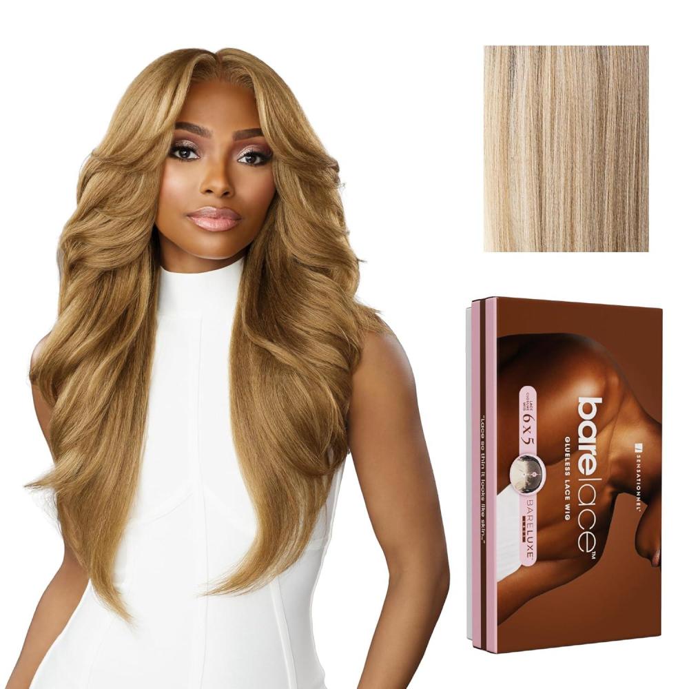 imageSensationnel Bare Lace 6X5 Lacewig Unit 3 Lacefrontal Glueless Synthetic 180 Degree Preplucked Hairline 1 JETBLACKBALAYAGEASHBLONDE