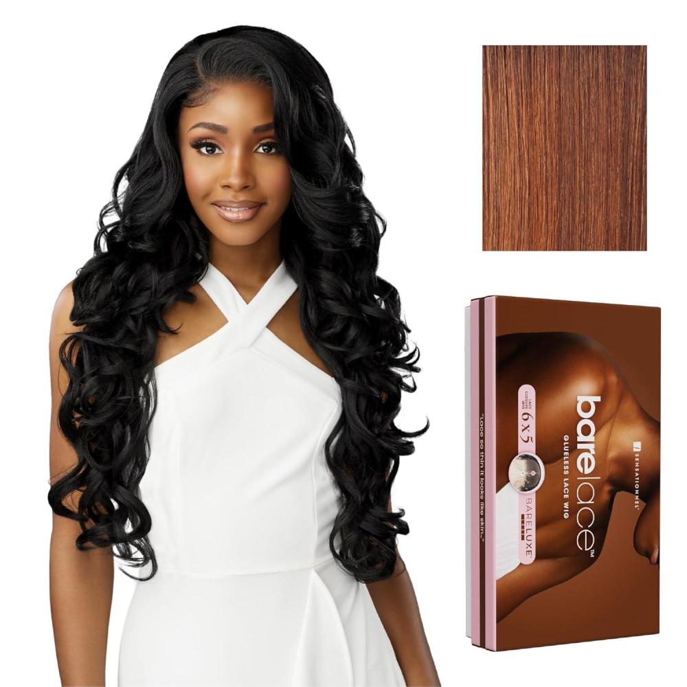 imageSensationnel Bare Lace 6X5 Lacewig Unit 4 Lacefrontal Glueless Synthetic 180 Degree Preplucked Hairline 1 JETBLACKFLAMBOYAGEAUBURN