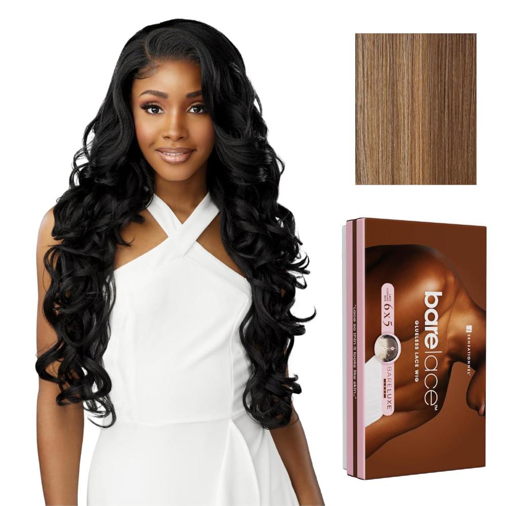 imageSensationnel Bare Lace 6X5 Lacewig Unit 4 Lacefrontal Glueless Synthetic 180 Degree Preplucked Hairline 1 JETBLACKFLAMBOYAGEBLONDE