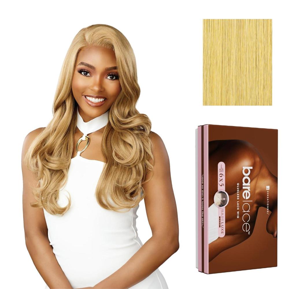imageSensationnel Bare Lace 6X5 Lacewig Unit 5 Lacefrontal Glueless Synthetic 180 Degree Preplucked Hairline 1 JETBLACKLIGHTGOLDENBLONDE