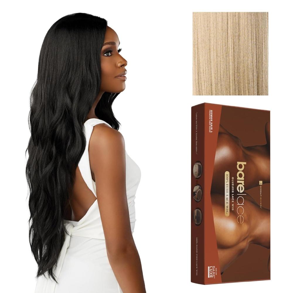 imageSensationnel Bare Lace Fulllace Wig  Unit 5 Human Hair Blend All Lacefrontal Glueless Synthetic 180 Degree Preplucked Hairline 1 JETBLACKBEIGEBLONDE