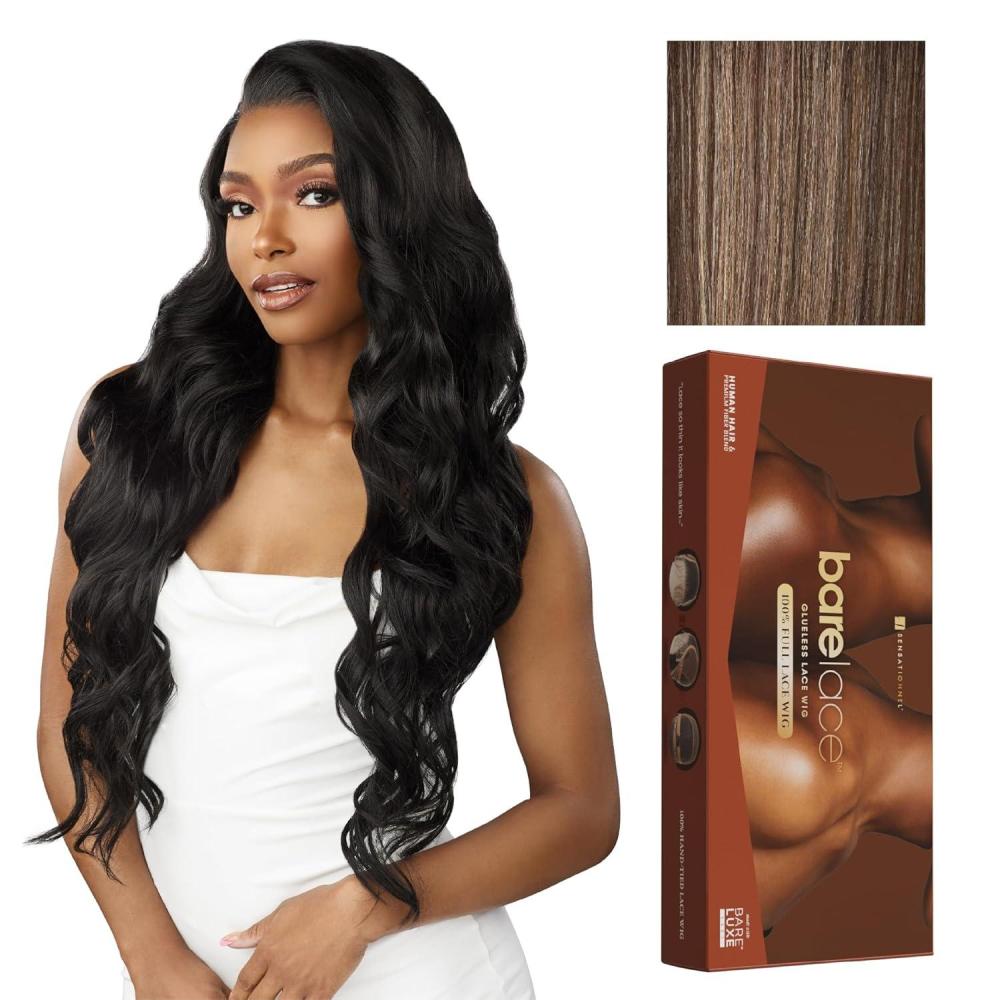 imageSensationnel Bare Lace Fulllace Wig Unit 8 Human Hair Blend All Lacefrontal Glueless Synthetic 180 Degree Preplucked Hairline 1 JETBLACKFLAMBOYAGEMOCHA