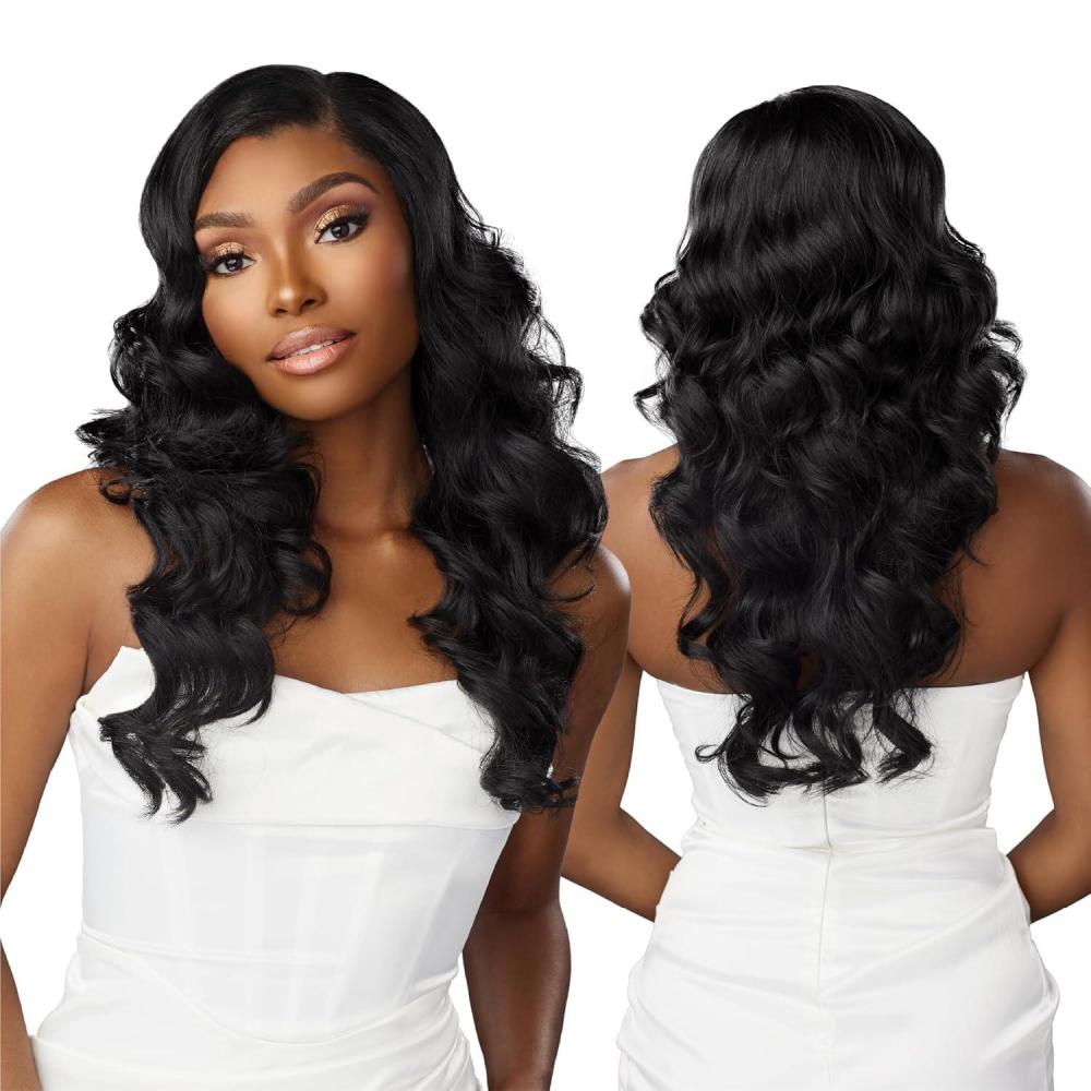 imageSensationnel Bare Lace Ypart Lacewigs Fana Lacefront Glueless Synthetic 180 Degree Preplucked Hairline BALAYAGEASHBLONDELIGHTASHBROWN