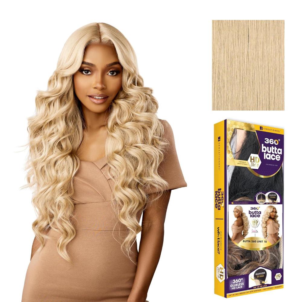 imageSensationnel Butta 360 Lace Wig Unit 10 Wider Parting 360 Degree Lace Glueless Synthetic Preplucked Hairline 1 JETBLACKBEIGEBLONDE