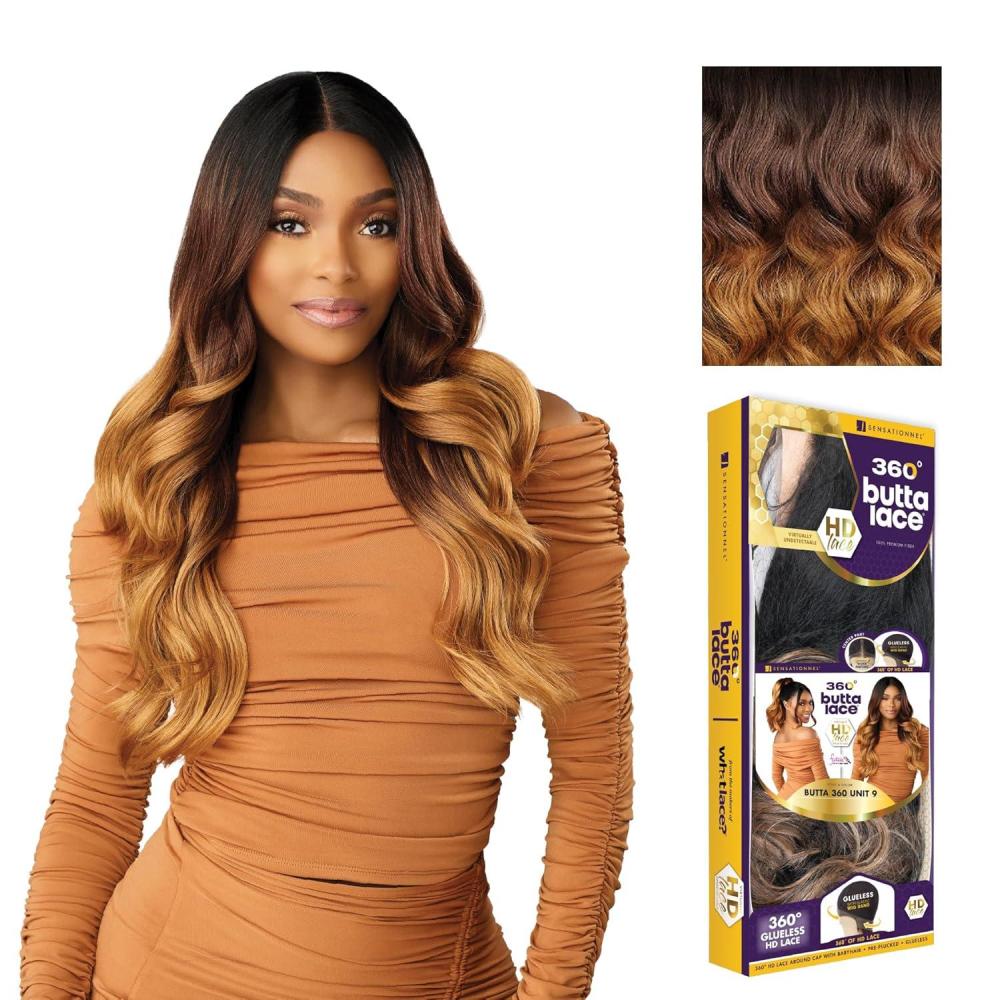 imageSensationnel Butta 360 Lace Wig Unit 9 Wider Laceparting Glueless Synthetic Preplucked Hairline 1 JETBLACKNATURALROOTSCHESTNUT