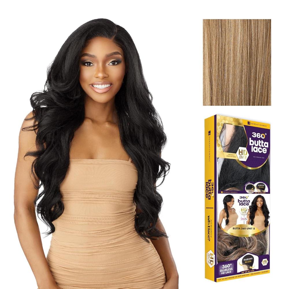 imageSensationnel Butta 360 Lace Wigs Unit 8 Side Wider Parting 360 Degree Lace Glueless Synthetic Preplucked Hairline 1 JETBLACKFLAMBOYAGESAND