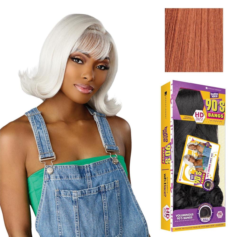 imageSensationnel Butta Lace 90Sbangs Wigs Unit 907 Glueless Wide Deep Part Synthetic Preplucked Hairline 1 JETBLACKCHOCOLATECOPPER