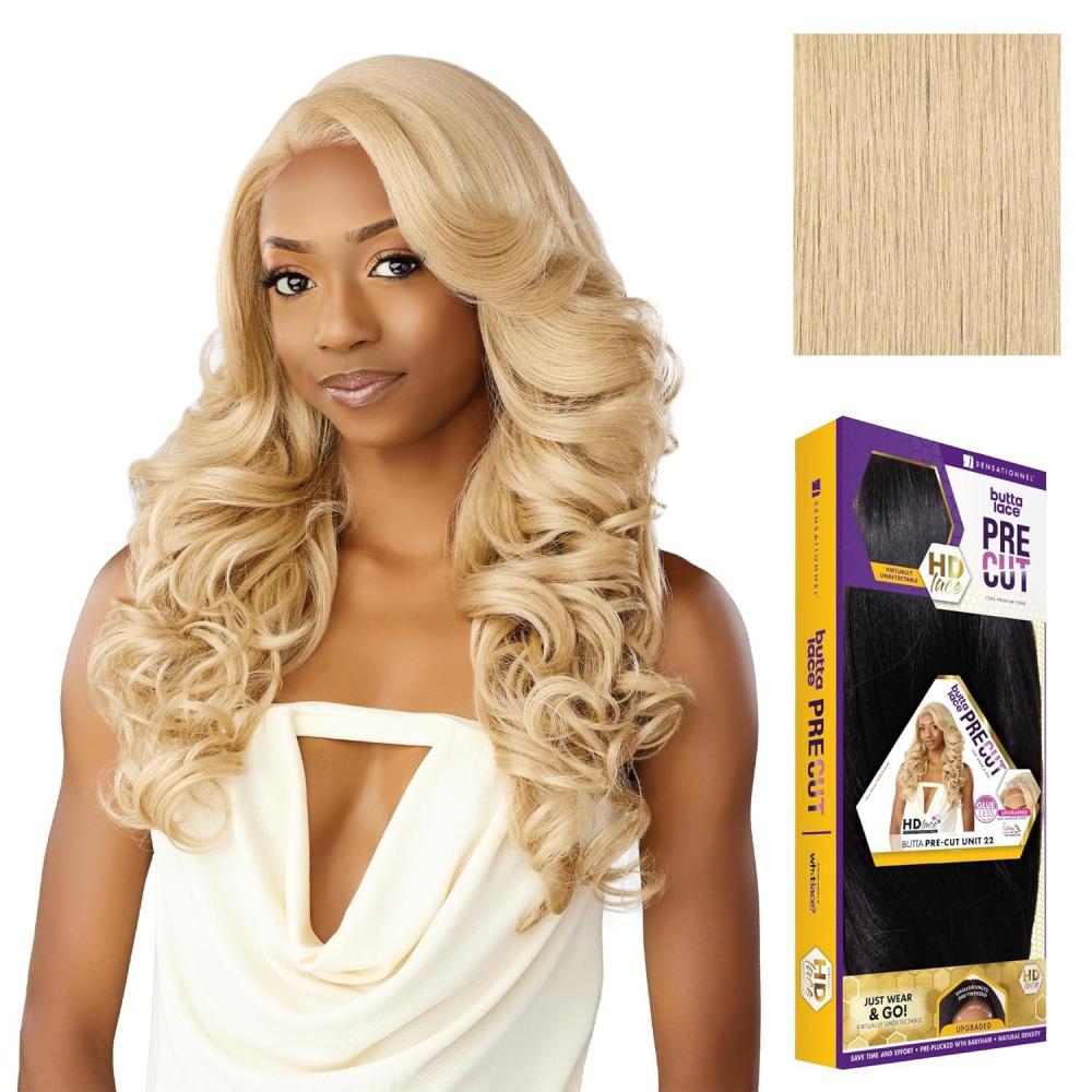 imageSensationnel Butta Lace Precut Wig Unit 22 Glueless Extra Wide 5 Inch Deep Parting Synthetic Pre Tweezed Smaller Knot Hairline 1 JETBLACKBEIGEBLONDE
