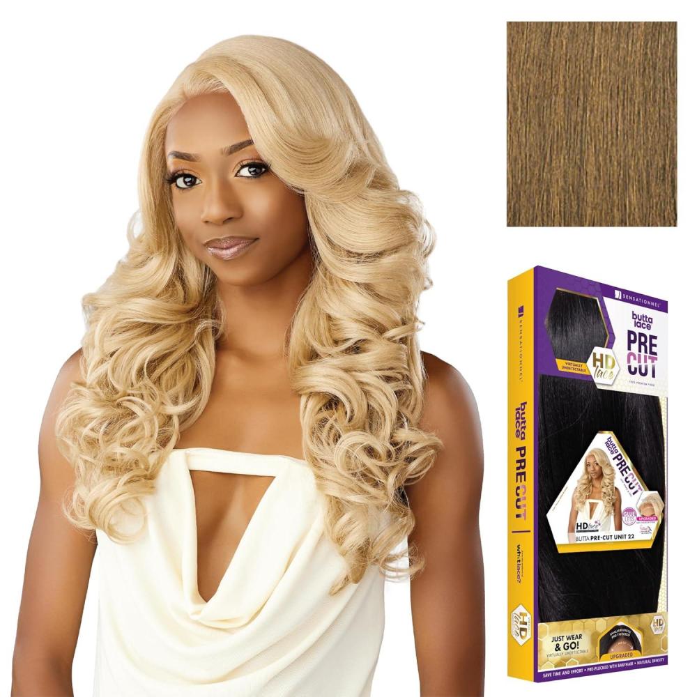 imageSensationnel Butta Lace Precut Wig Unit 22 Glueless Extra Wide 5 Inch Deep Parting Synthetic Pre Tweezed Smaller Knot Hairline 1 JETBLACKMOCHABROWN