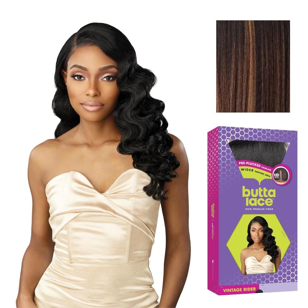imageSensationnel Butta Lace Wigs Vintage Rider Extra Wide 5 Inch Deep Parting Synthetic Preplucked Hairline Glueless Lacefront 1 JETBLACKBALAYAGECHOCOLATE