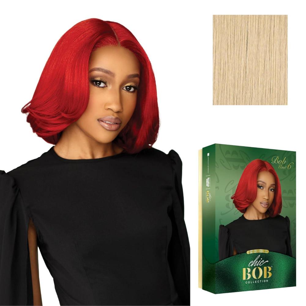 imageSensationnel Chicbob Lace Frontwig Bob Unit 6 Face Framing Glueless Wig Wide 5 Inch Deep Part Synthetic Preplucked Hairline 1 JETBLACKBEIGEBLONDE
