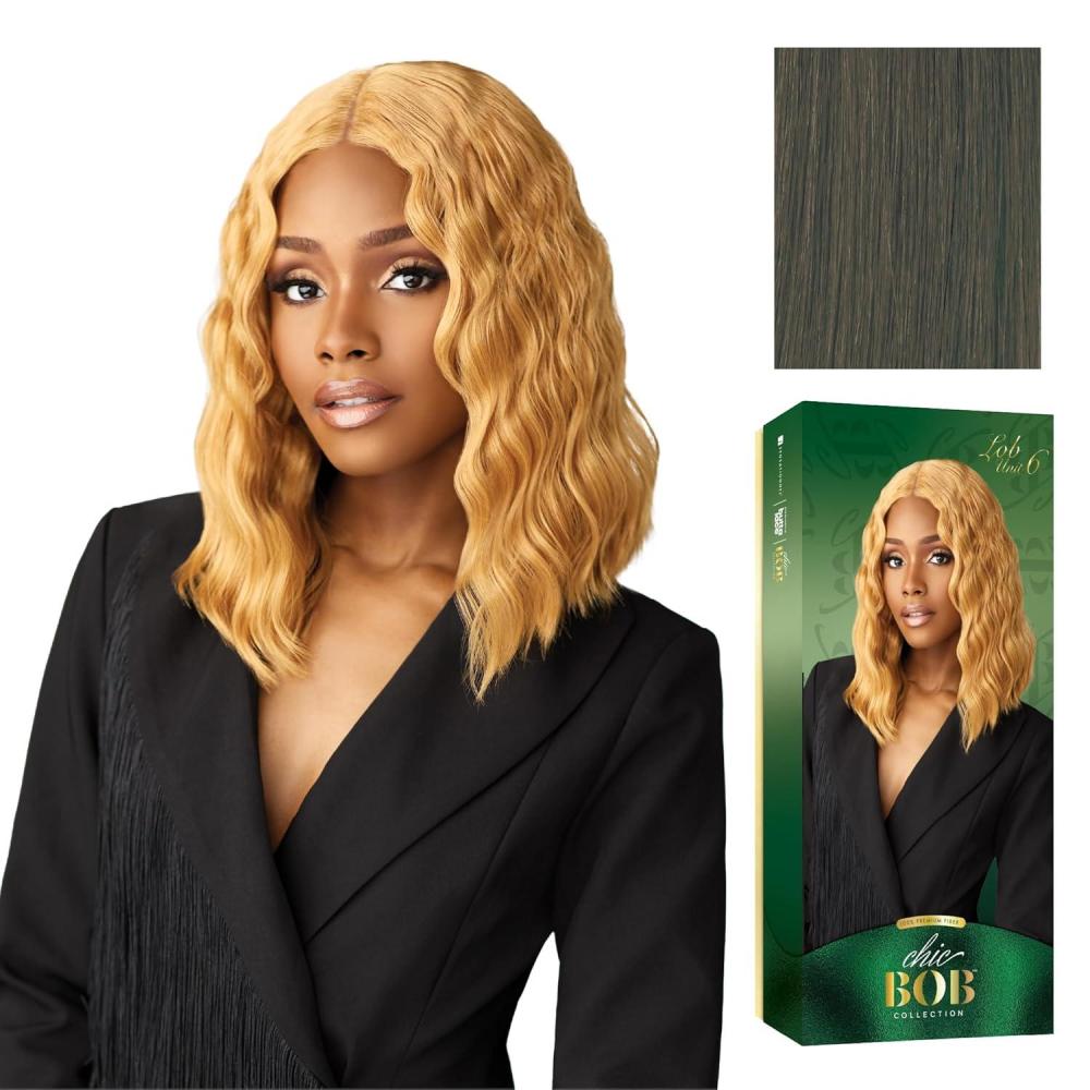 imageSensationnel Chicbob Lace Frontwig Lob Unit 6 Face Framing Glueless Wig Wide 5 Inch Deep Part Synthetic Preplucked Hairline 1 JETBLACKDEEPCHARCOAL