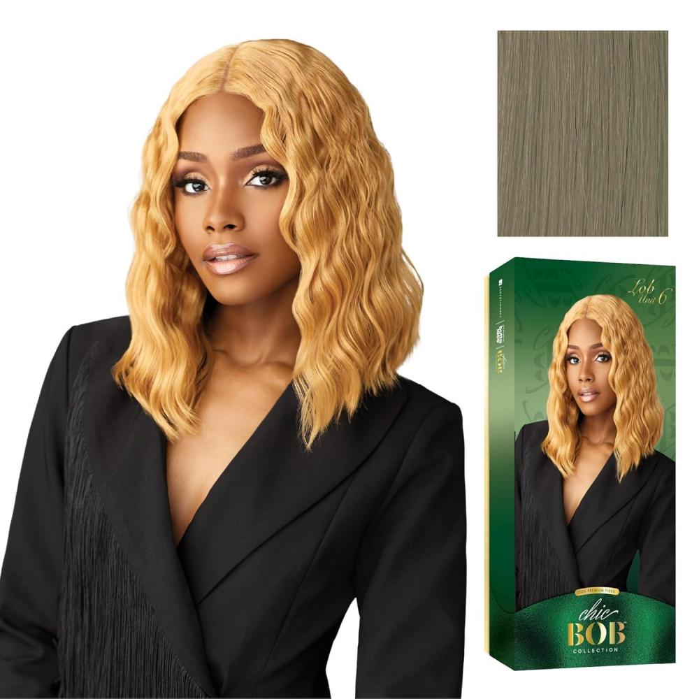 imageSensationnel Chicbob Lace Frontwig Lob Unit 6 Face Framing Glueless Wig Wide 5 Inch Deep Part Synthetic Preplucked Hairline 1 JETBLACKOXIDIZEDSILVER