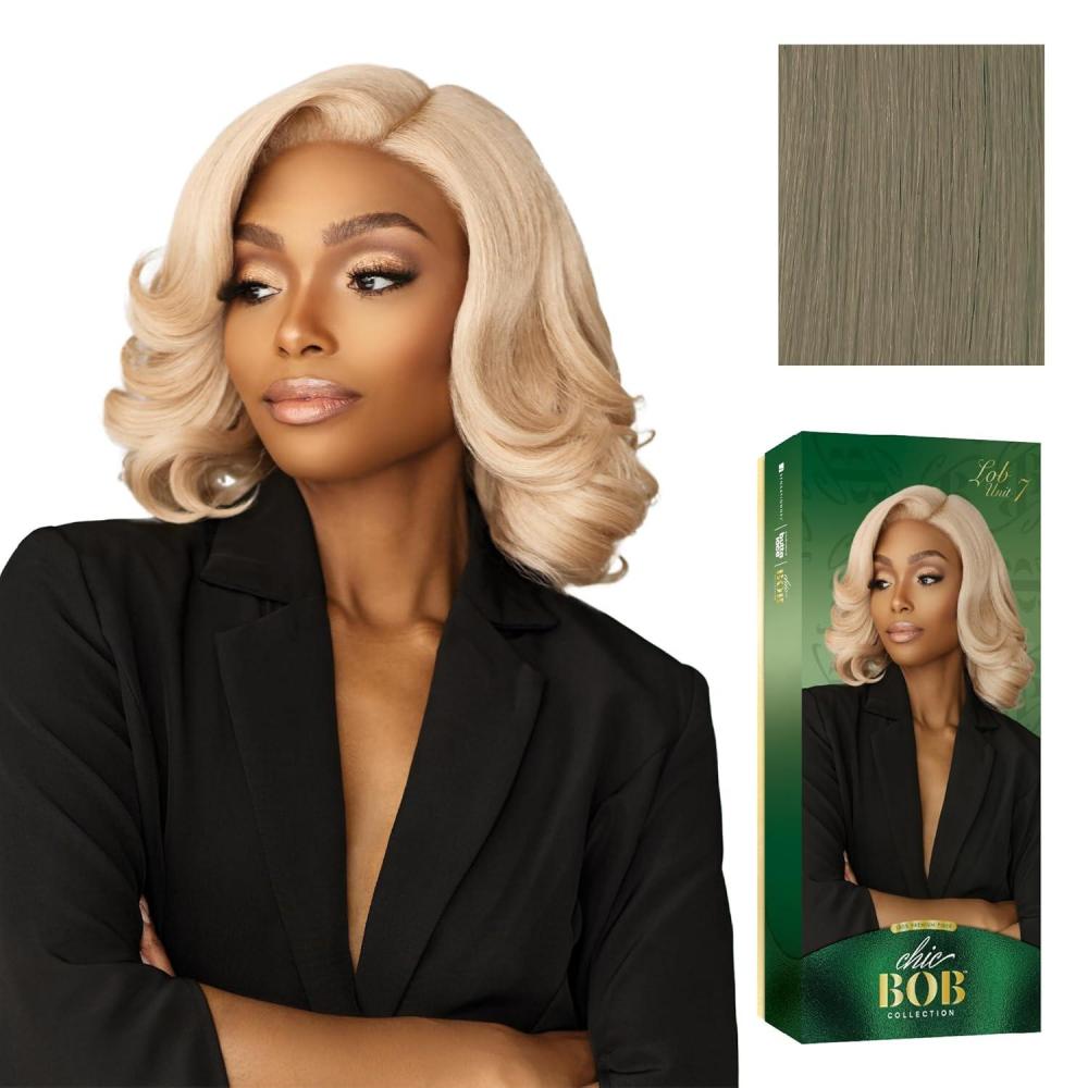 imageSensationnel Chicbob Lace Frontwig Lob Unit 7 Face Framing Glueless Wig Wide 5 Inch Deep Part Synthetic Preplucked Hairline 1 JETBLACKOXIDIZEDSILVER