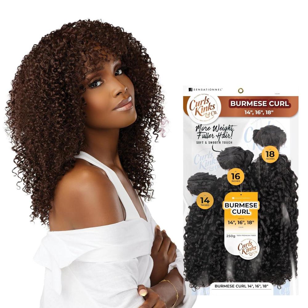 imageSensationnel Curls kinksandco synthetic bundles burmese curl multibundle quick weave hair for natural 3c to 4c hair textures 14 16 18 inch 1 JETBLACKS1B27