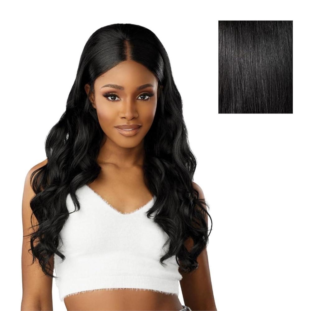 imageSensationnel Dashly Lace Front Wig Unit 50 Pre Teased Pouf Style Laceparting Ear to Ear Synthetic 1 JETBLACK1 JETBLACK