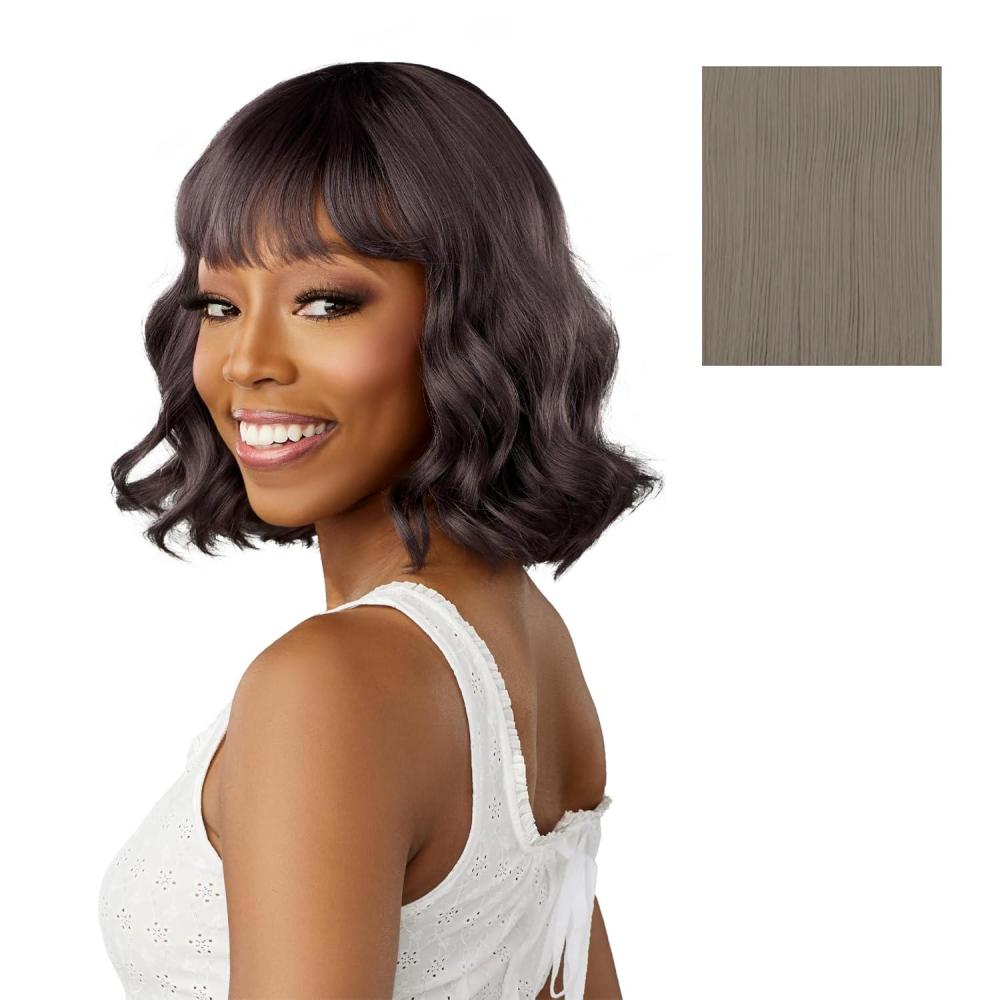 imageSensationnel Dashly Wig Unit 24 Non Lace Cap Ready to Wear Ear to Ear Lacepart Synthetic 1 JETBLACKSMOKYVIOLET