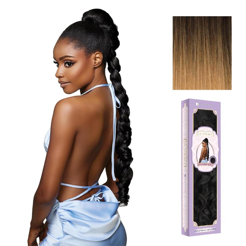 imageSensationnel Glamora Glam Updo Hairpiece Unit 1 Ready to Wear Synthetic with Adjustable Drawstring Cap 1 JETBLACKT227