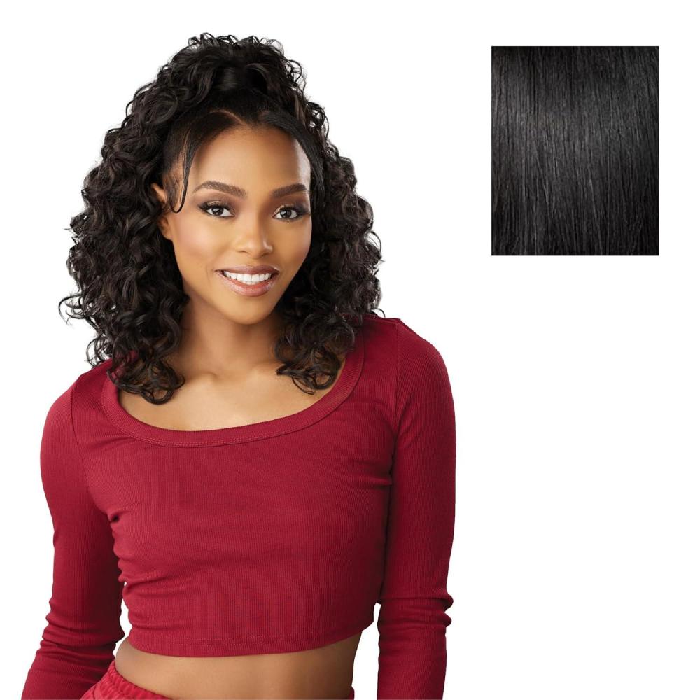 imageSensationnel Instant Updown Halfwig Pony Iud 25 4 Style in 1 Half Wig And Pony Drawstring 1 JETBLACK1 JETBLACK