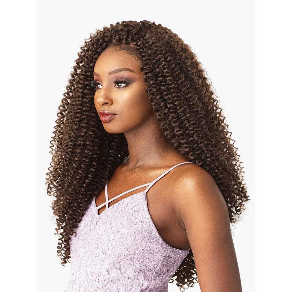 imageSensationnel Lulutress Crochet Braiding Hair Water Wave 18 Inch Fully Folded Diy All Kanekalon Synthetic Locs Twists 1 JETBLACK4 MEDBROWN