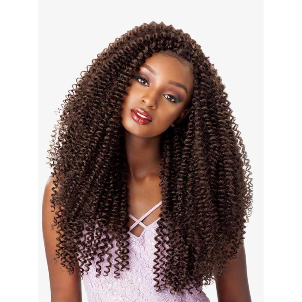imageSensationnel Lulutress Crochet Braiding Hair Water Wave 18 Inch Fully Folded Diy All Kanekalon Synthetic Locs Twists 1 JETBLACKT1BBG