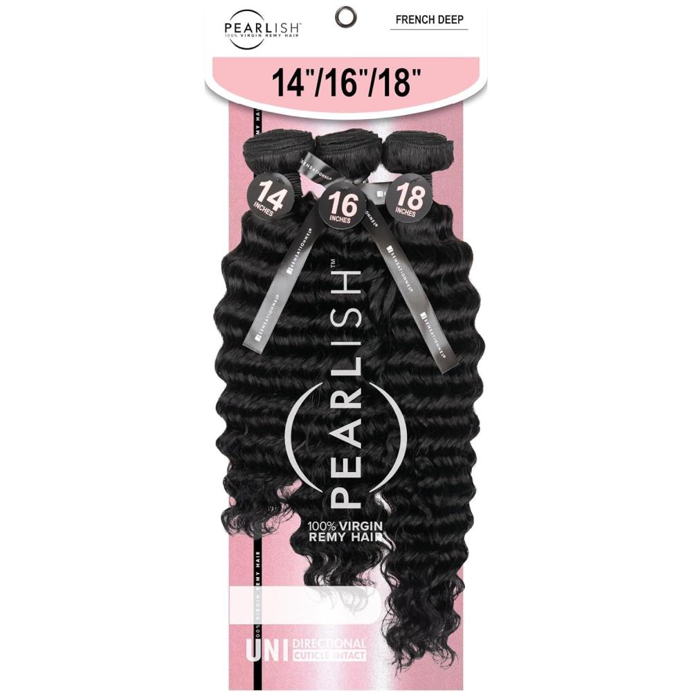 imageSensationnel Pearlish multi bundle french deep deep pearl conditioned 15a soft remy beauty supply sew in or glue on human hair layered lengths 10 12 14 inch NATURALNATURALBLACK