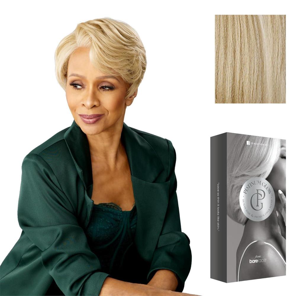 imageSensationnel Platinum Glow 13X6 Wig Beline Lacefrontal Glueless human hair blend Preplucked Hairline 1 JETBLACKLUXEBLONDE