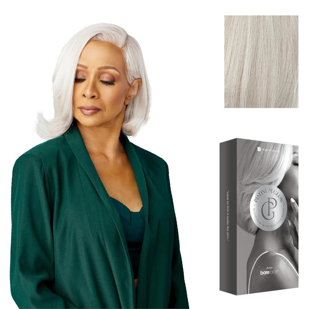 imageSensationnel Platinum Glow 13X6 Wig Jasmine Lacefrontal Glueless human hair blend Preplucked Hairline 1 JETBLACKICYPEARL